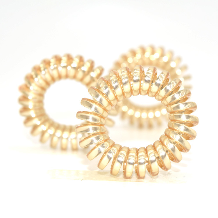 Metallic telephone wire hair ring