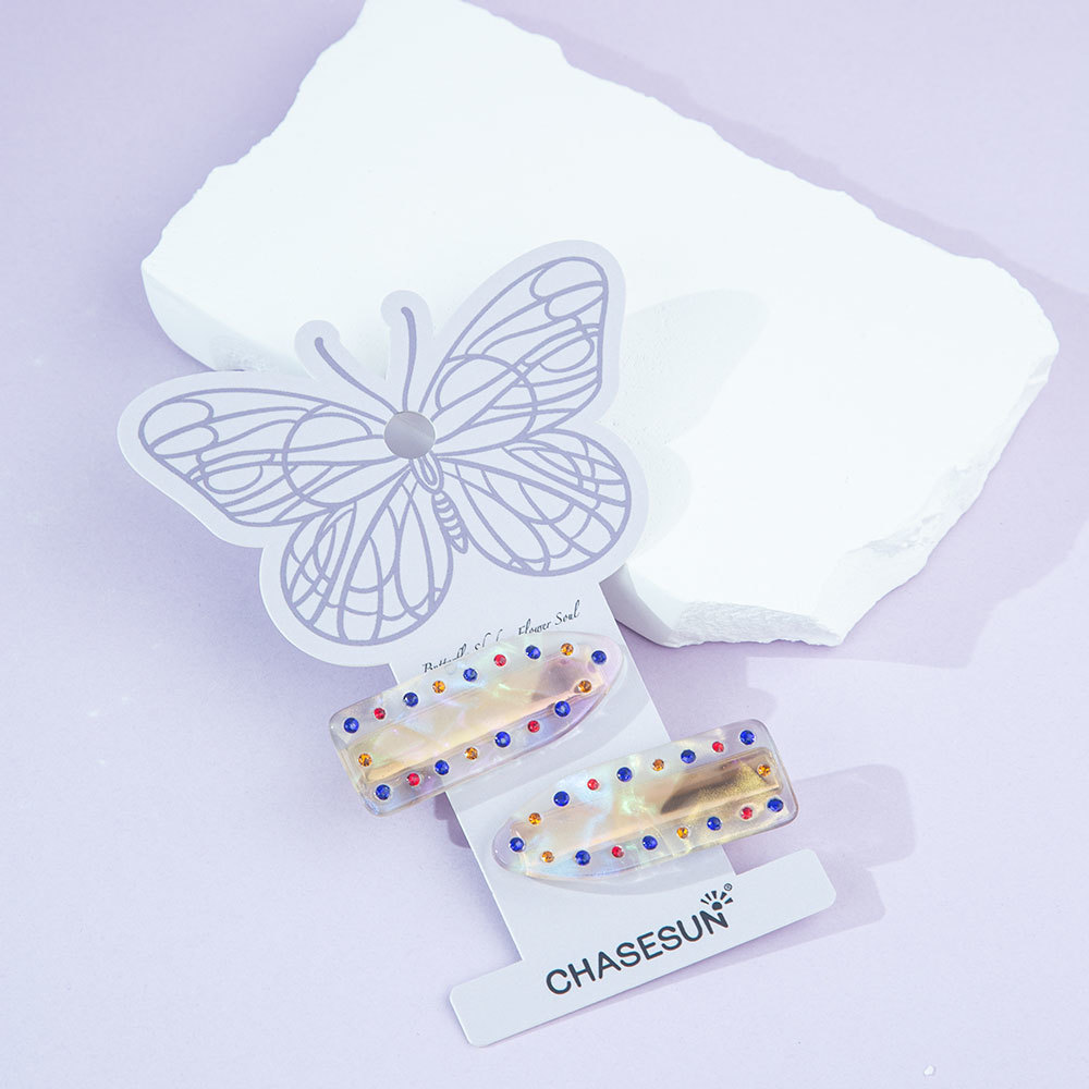 Elegant Purple Butterfly Rhinestone Hair Clip