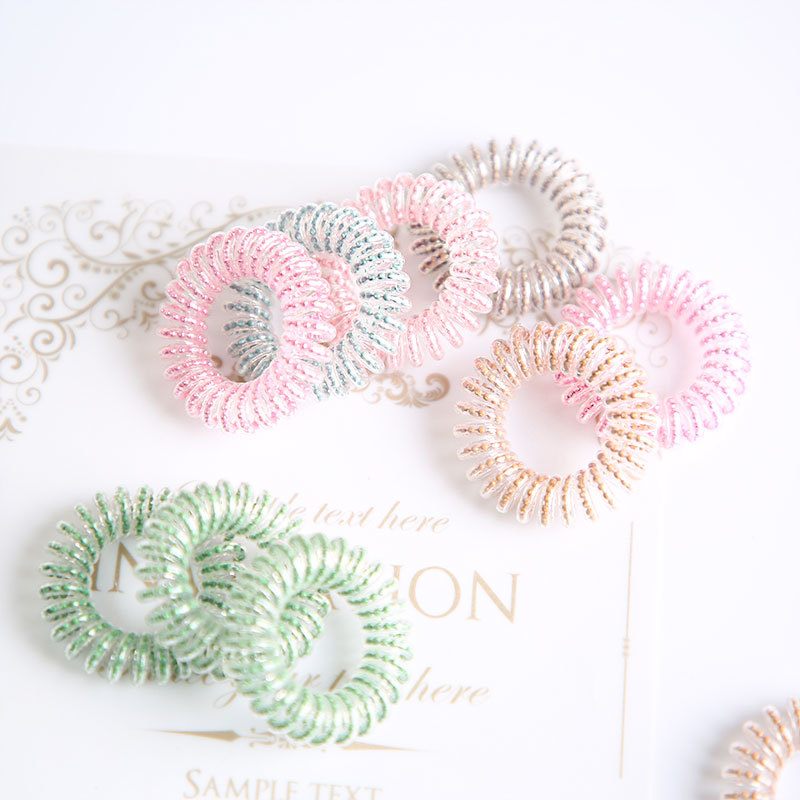 3.5cm metallic Telephone Wire Hair Tie