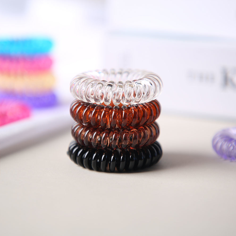 Telephone hair ring hair rope fashion female ponytail headgear Coils No Crease Hair ties
