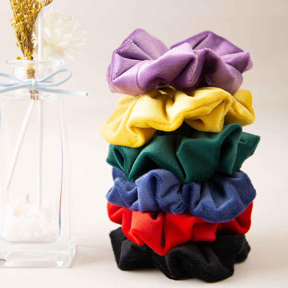Large Pocket Velvet Hair Zipper Scrunchies scrunchies hair accessories
