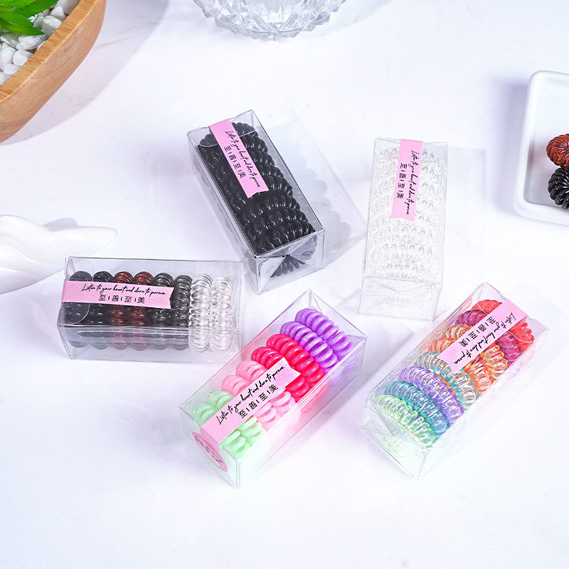Telephone hair ring hair rope fashion female ponytail headgear Coils No Crease Hair ties