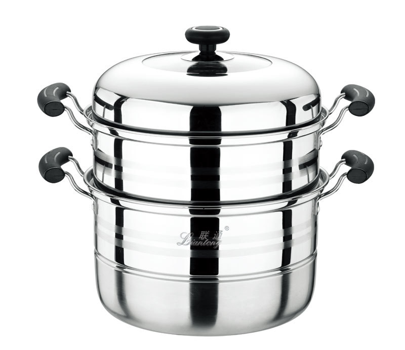 Full-foot and extra-thick two-layer steamer (combination cover)