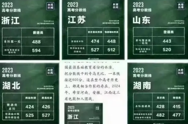 浙江的分数线真的奇高无比吗?