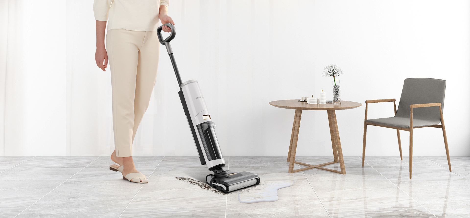 Jashen F16 Cordless Wet/Dry Stick Vacuum and Mop