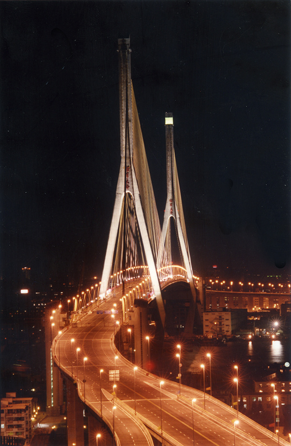新华公司钢绞线应用于上海杨浦大桥，该桥为世界上跨度最大的斜拉桥(截至1993年底)，大桥全长7658米，工程自1991年4月开工，于1993年10月通车。邓小平同志亲自为大桥题写的桥名，他以94岁高龄登上杨浦大桥时感慨地说：“喜看今日路，胜读万年书！”
