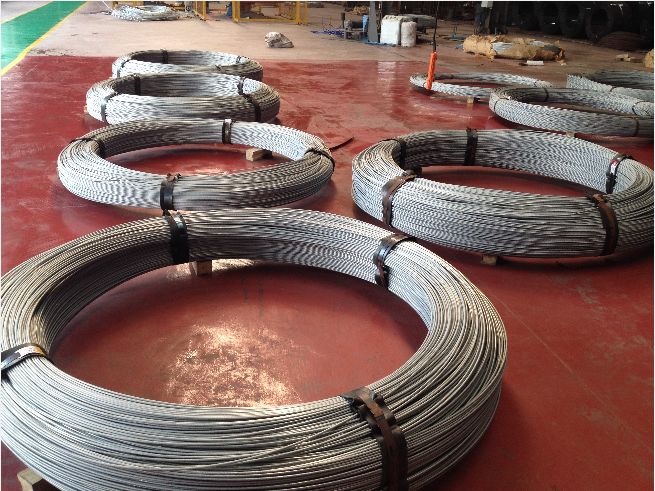 Hot dip galvanized steel wire for bridge cable