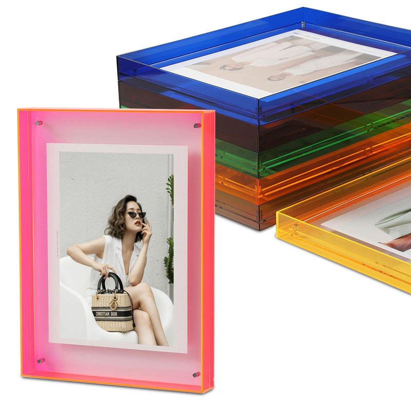 Colorful acrylic photo frame