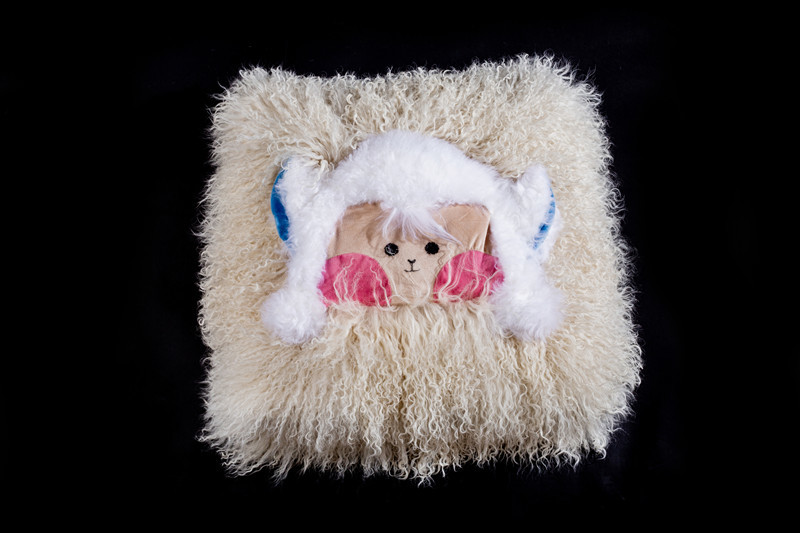 Mongolian lamb folding cushion