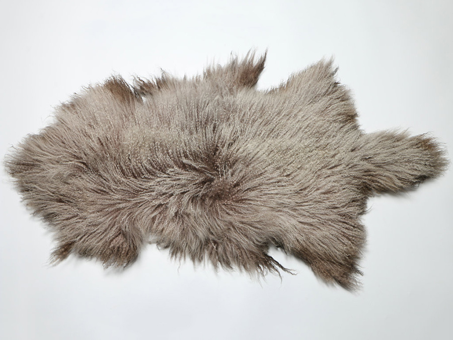 Mongolian lamb skin rug