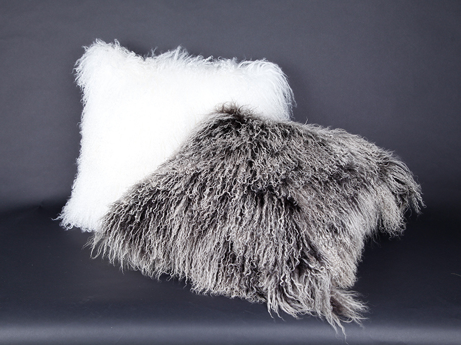 Mongolian lamb cushion