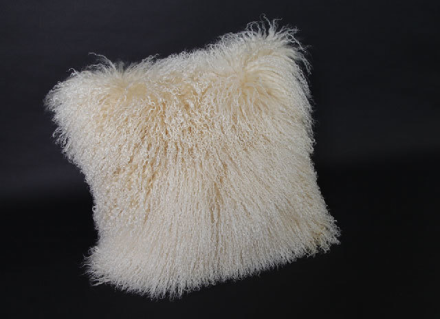 Mongolian lamb cushion
