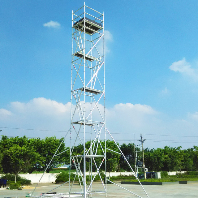 14m working height aluminum scaffold mobile tower