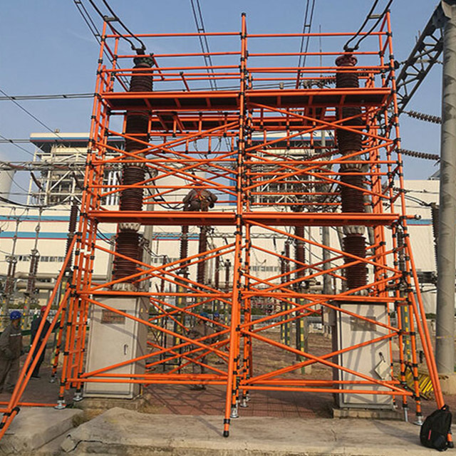 Factory Price Fiberglass mobile scaffolding platform tower used in National Grid