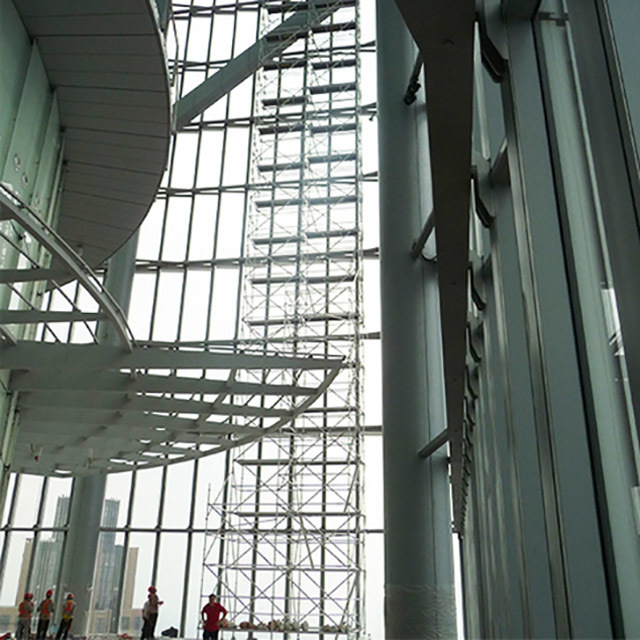 Aluminium scaffolding Used in Guangzhou Litong Plaza Curtain Wall