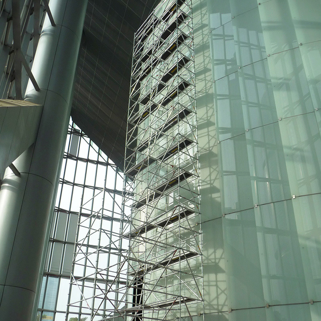30m curtain wall climbing frame aluminum alloy 6082 material ladder scaffolding