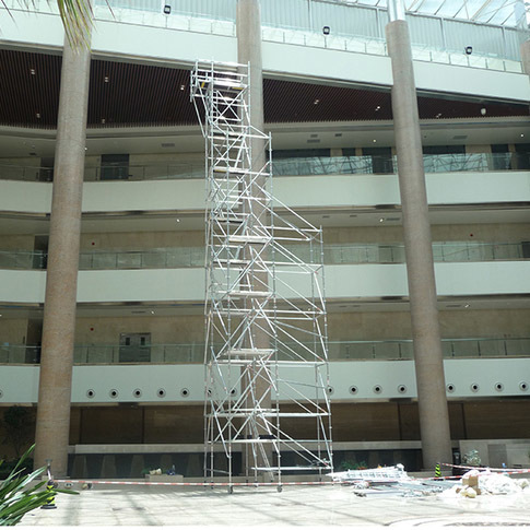 29M Height Aluminium Mobile Scaffold Tower for Dongguan Rural Commercial Bank