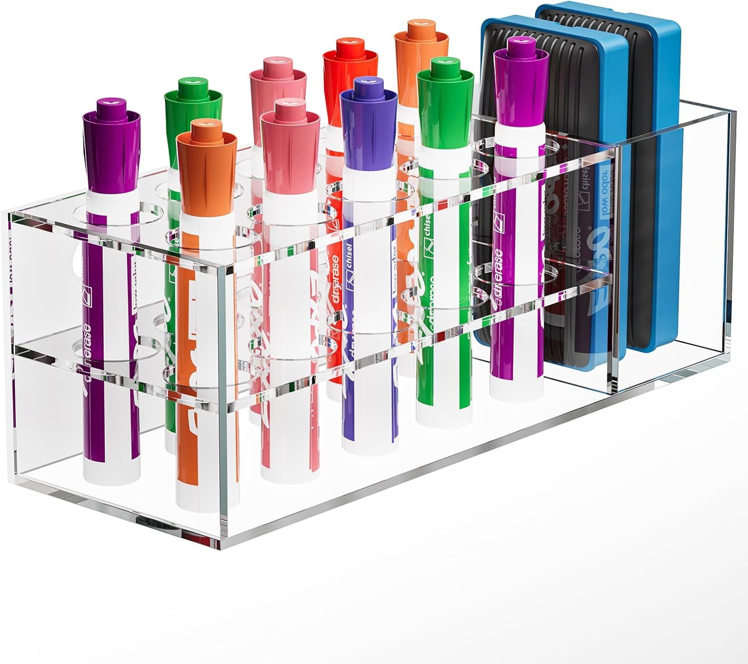 透明亚克力白板笔写字笔挂墙磁吸收纳盒