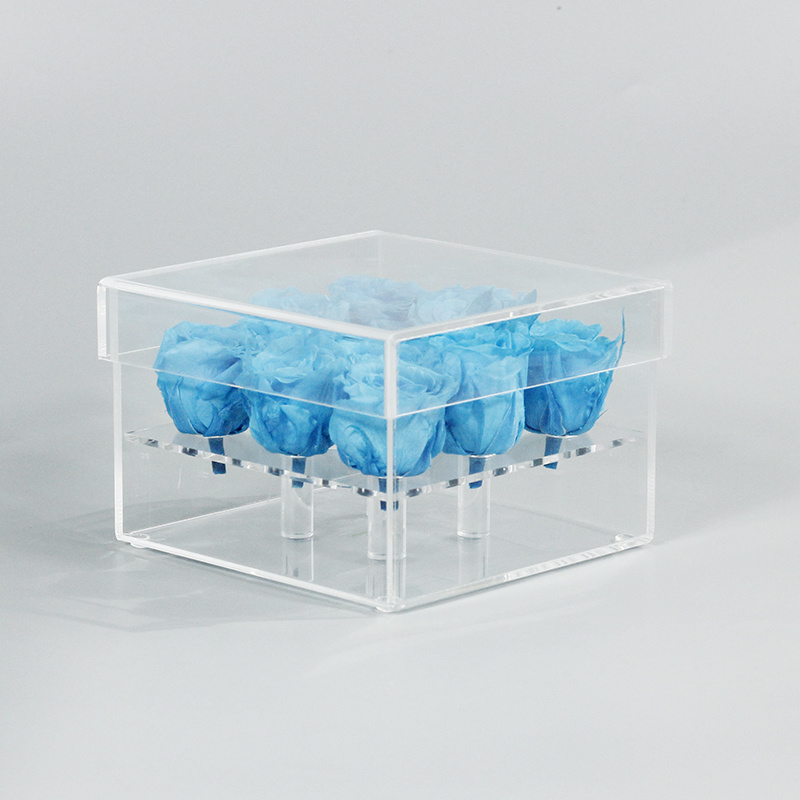 有机玻璃九朵方盒形亚克力定制
