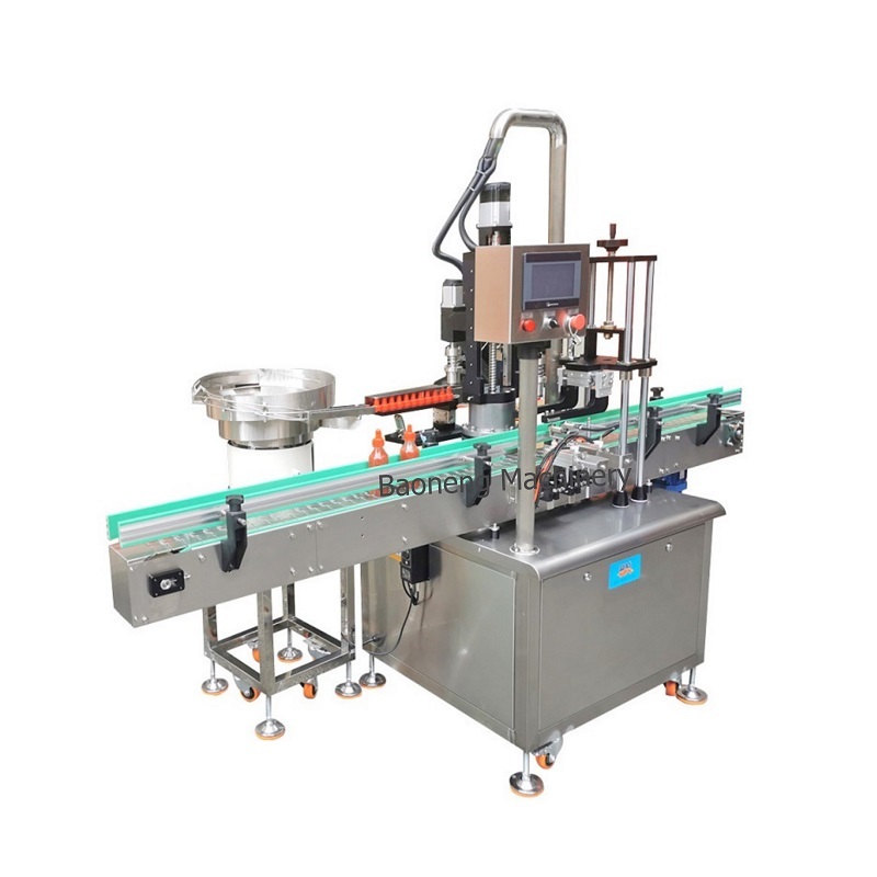 quality 2-head servo bottle capping machine for various threaded caps closing