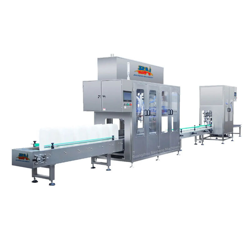 pail bottle paste oil liquid weighing filling machine with sealing capping line