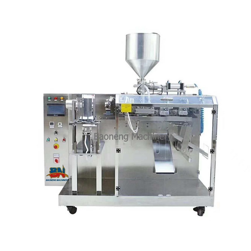 horizontal liquid cream bag filling sealing packing machine for various flat doypack pouches