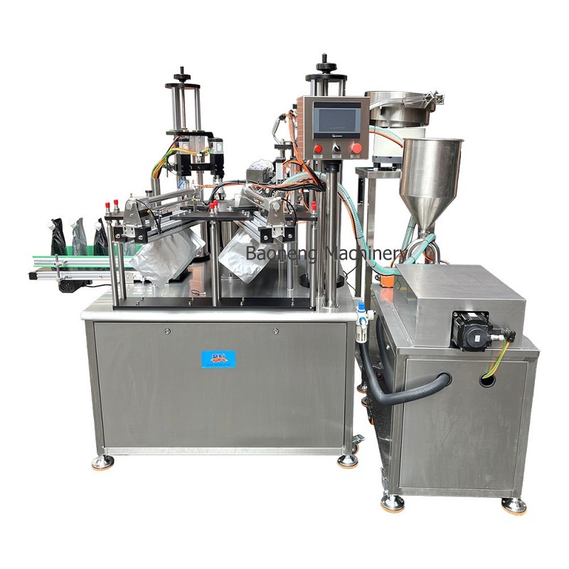 Automatic liquid detergent Jelly Milk Sauce Spouted pouch servo Filling capping machine