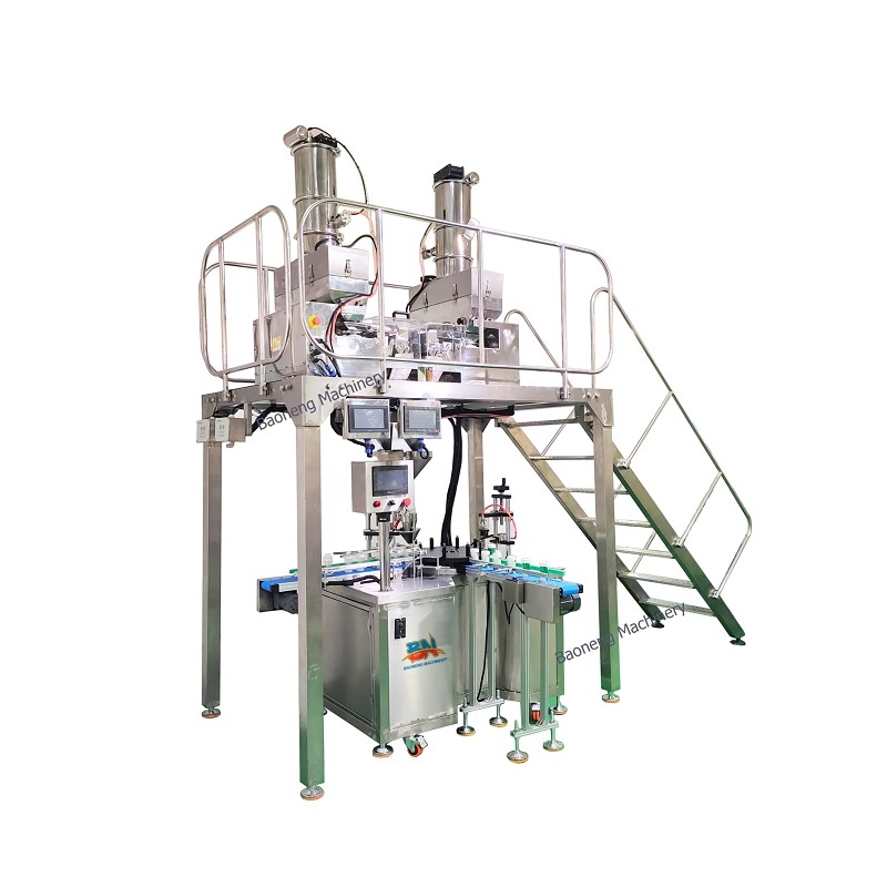 automatic candy granules bottle weight filling capping machine with SUS304 platform