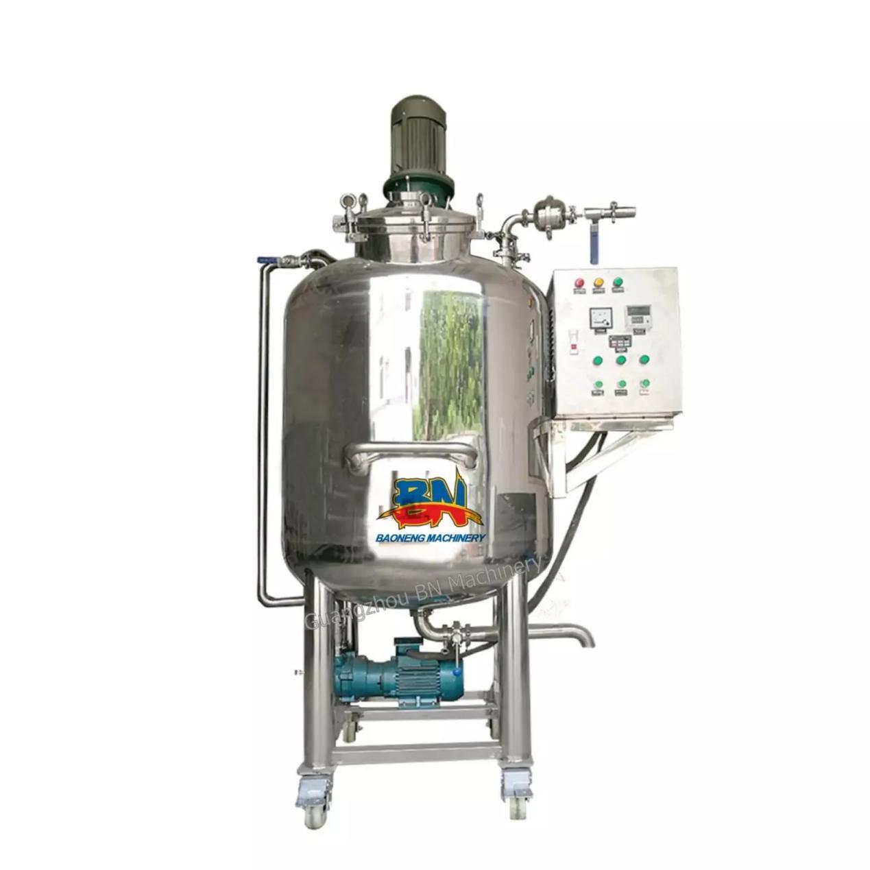 movable high shear emulsifying dispersing machine with steam/electrical heating