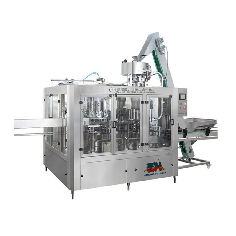 Automatic rotary bottle liquid oil alcohol filling capping machine