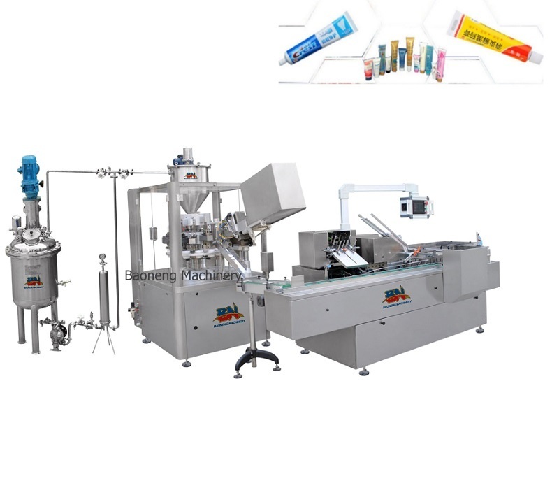 automatic plastic soft tube filling sealing machine with tube boxing