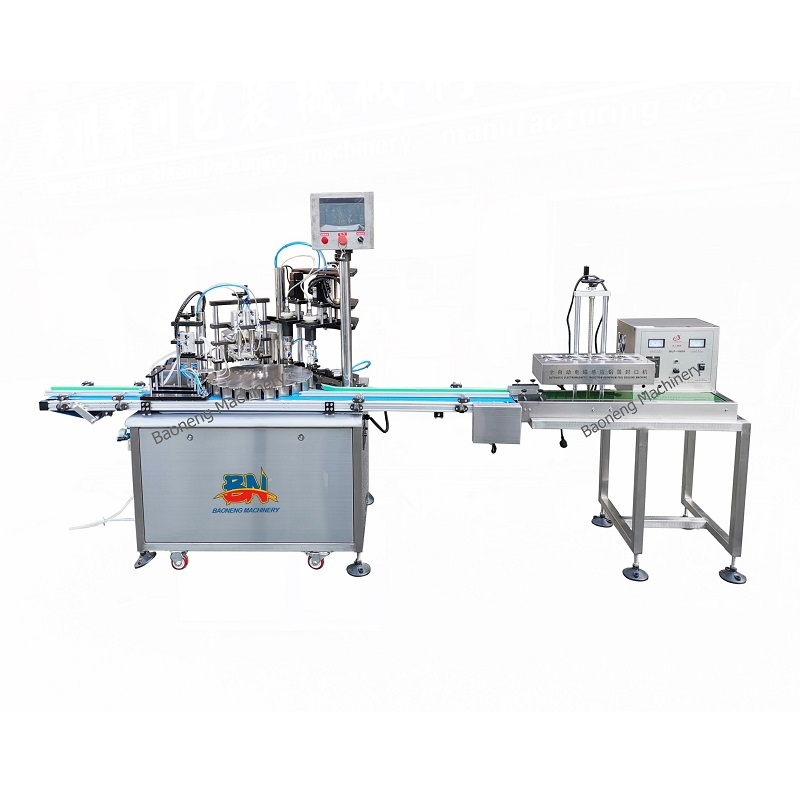 Vial bottle liquid filling capping sealing line for pharmaceutical cosmetic machines