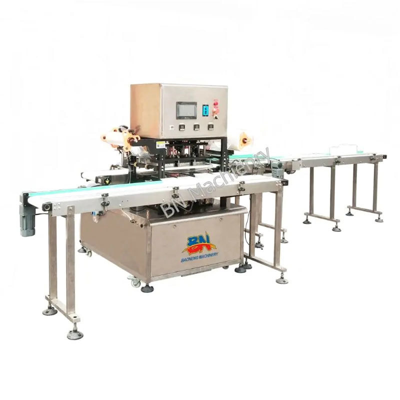automatic linear vacuum sealing machine for food tray box