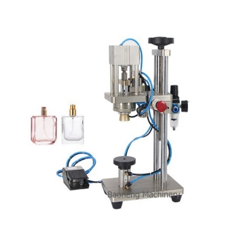 semi-automatic crimping machine for glass vials/perfume bottles