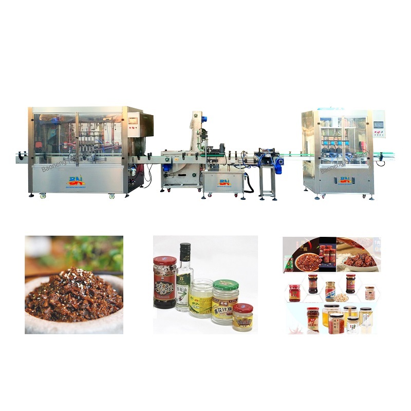 Automatic sauce jam ketchup paste bottle filling line from China manufacturer