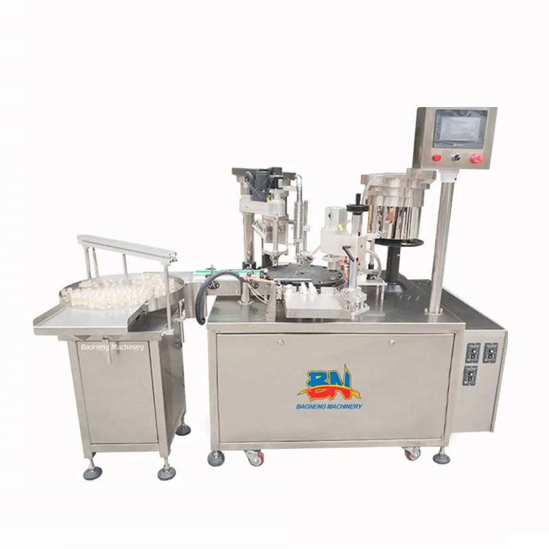 Automatic universal glass vial liquid powder filling crimping machine