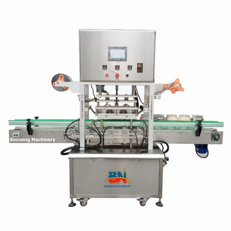 automatic linear film hot sealing machine for various bottles & jars