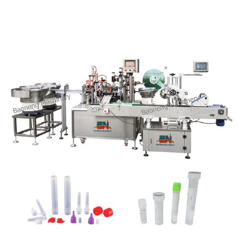 automatic liquid test tube filling machine with capping labeling line