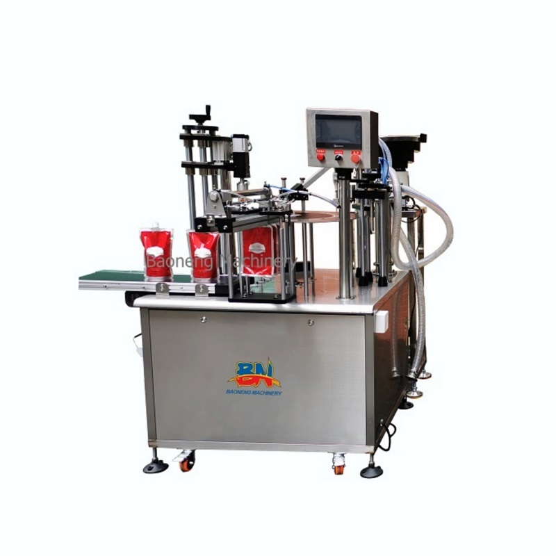 Automatic Spouted Pouch Liquid Filling Capping Machine for Bag Juice liqud cleaner Packing