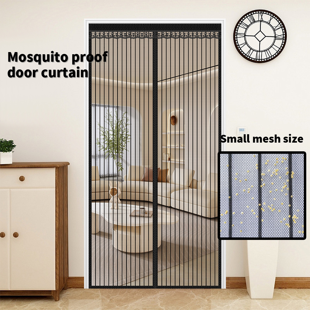 Adhesive Magnetic Fly Screen Door Curtain Mesh Mosquito Net Magnetic Door Screen