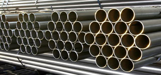 Welded steel pipes for fluid transport in mines