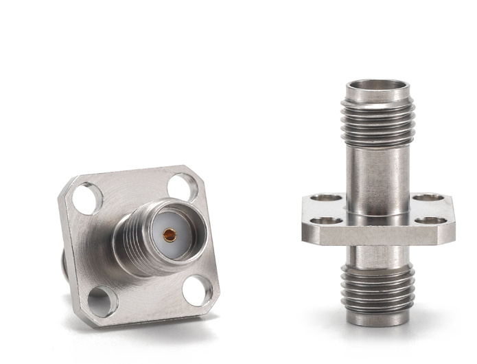 SMA Female to SMA Female Flange Stainless Steel Frequency up to 26.5GHz Precision RF Adapter