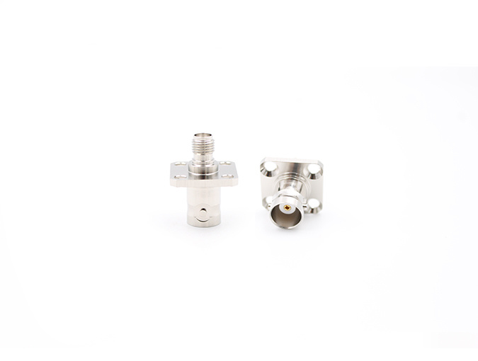 RF Connector BNC Female to SMA Female FLange mount