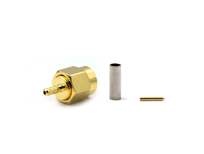 RF Connector SMA Male for RG178 Cable, Crimp