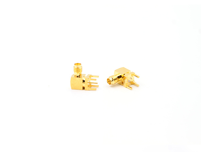 RF Connector SSMA Female R/A PCB Mount