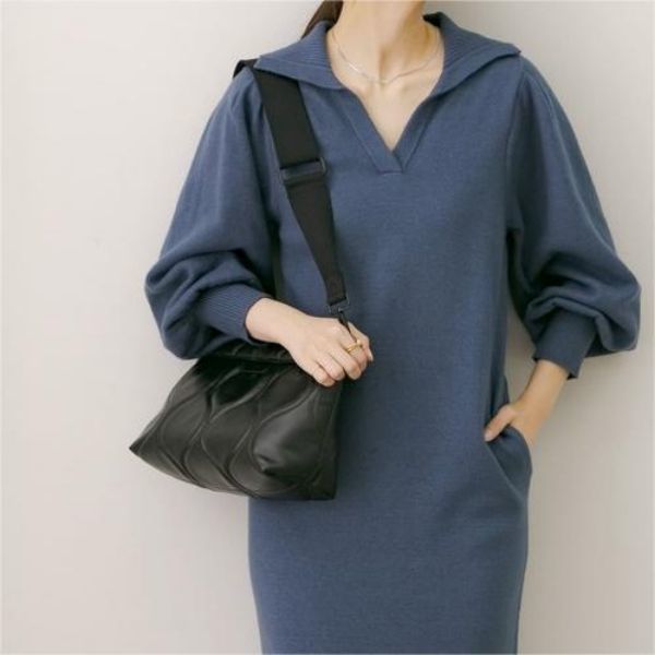 Skipper Puff Sleeve Knit Dress