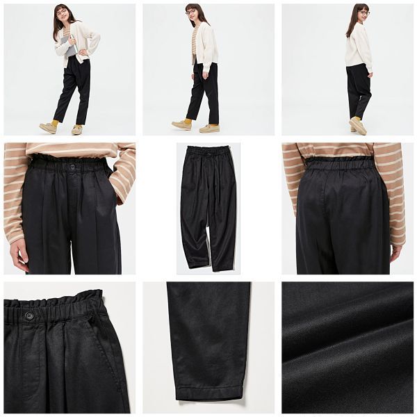 Tuck Wide Tapered Pants