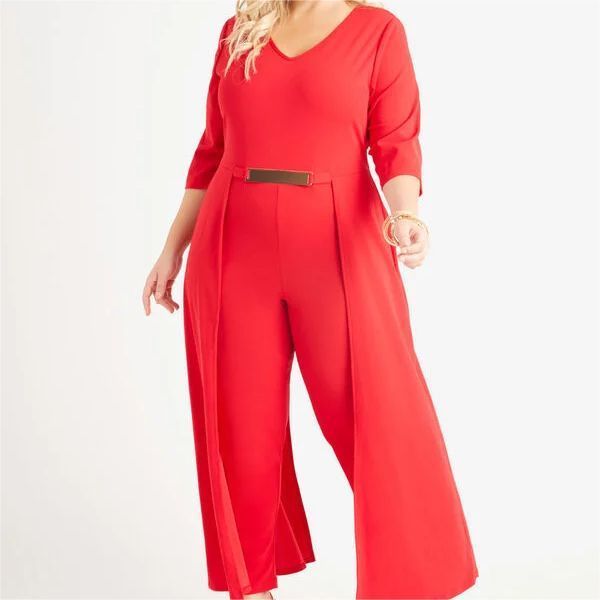 Train Effect Crepe Jumpsuit