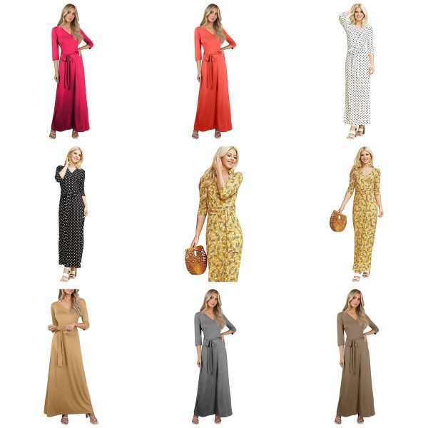 Waist Wrap Front Maxi Dress