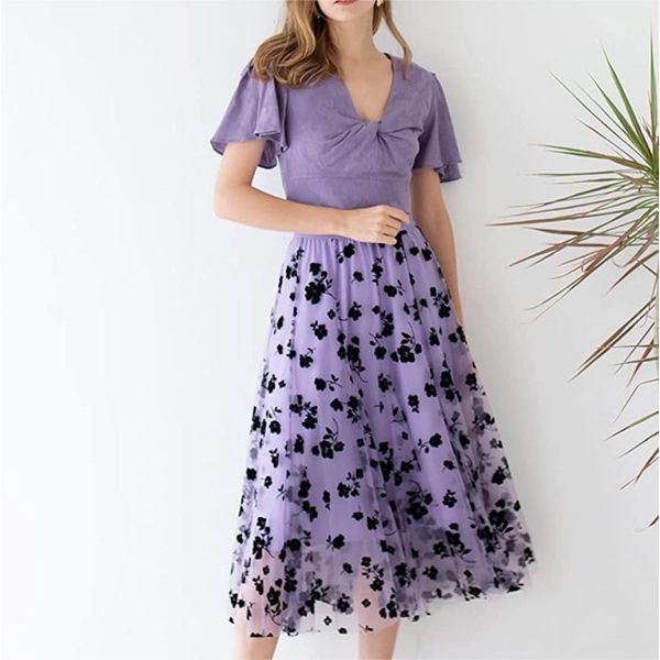 Double-Layered Mesh Midi Skirt